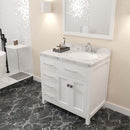 Modern Fittings Caroline Parkway 36" Single Bath Vanity with Cultured Marble Quartz Top and Round Sink