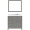 Modern Fittings Caroline Parkway 36" Single Bath Vanity with Cultured Marble Quartz Top and Square Sink Faucet