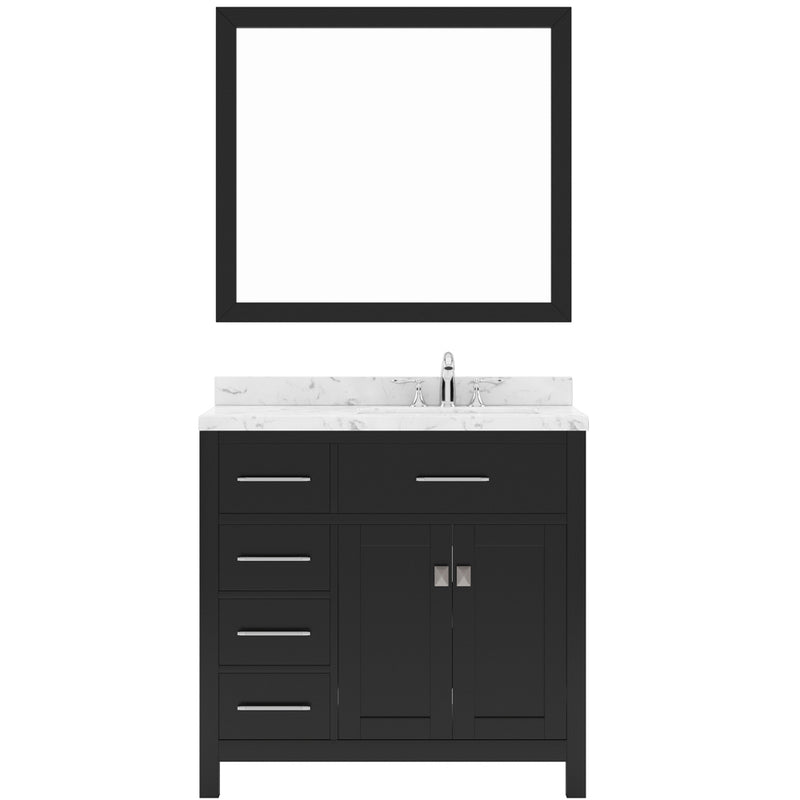 Modern Fittings Caroline Parkway 36" Single Bath Vanity with Cultured Marble Quartz Top and Square Sink