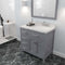 Modern Fittings Caroline Parkway 36" Single Bath Vanity with Cultured Marble Quartz Top and Square Sink Faucet