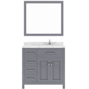 Modern Fittings Caroline Parkway 36" Single Bath Vanity with Cultured Marble Quartz Top and Square Sink Faucet