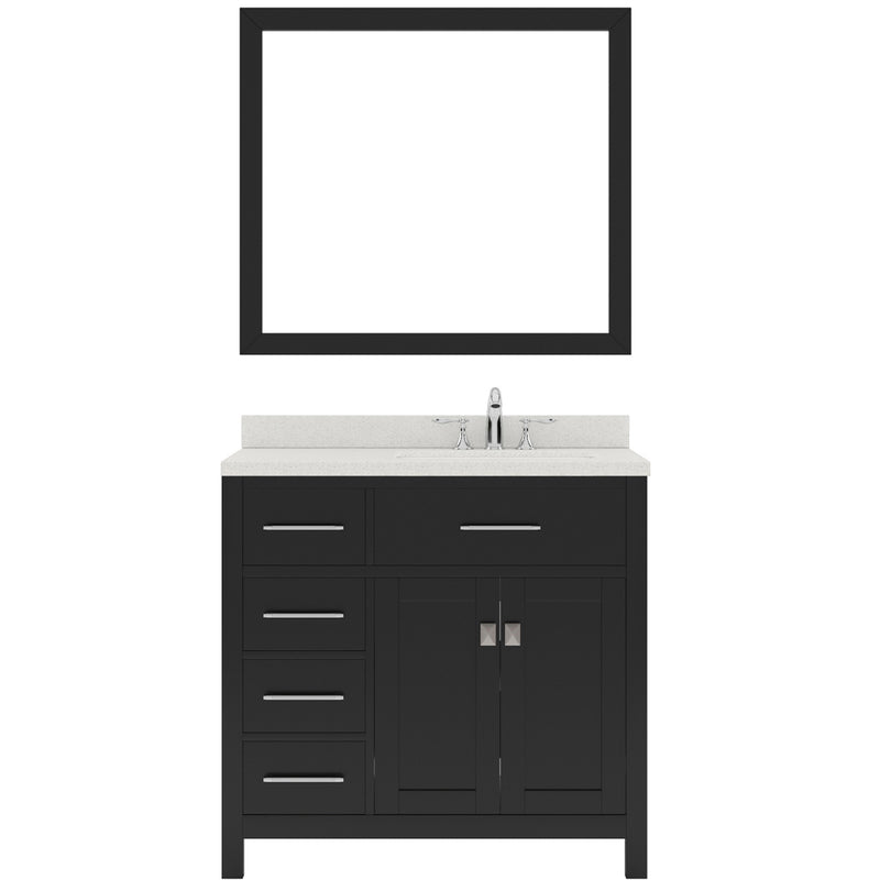 Modern Fittings Caroline Parkway 36" Single Bath Vanity with Quartz Top and Round