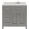 Modern Fittings Caroline Parkway 36" Single Bath Vanity with Quartz Top and Square Sink