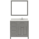 Modern Fittings Caroline Parkway 36" Single Bath Vanity with Quartz Top and Square Sink