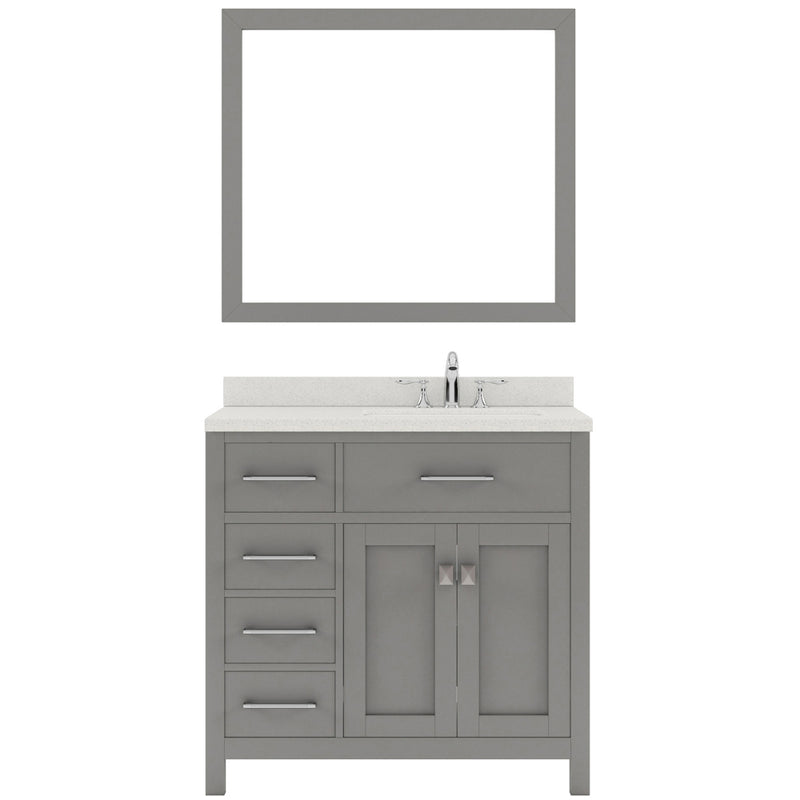 Modern Fittings Caroline Parkway 36" Single Bath Vanity with Quartz Top and Square Sink