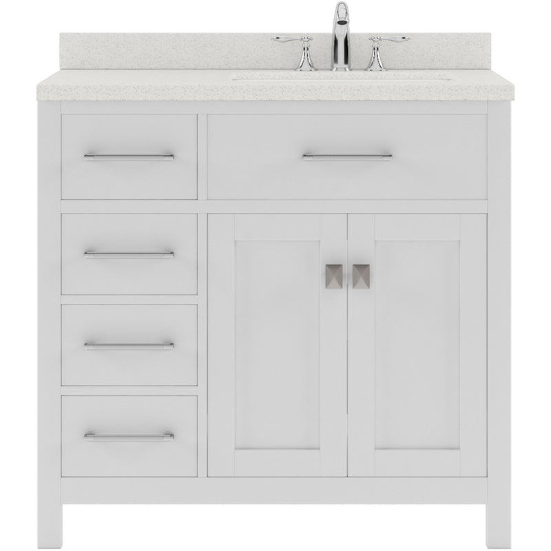 Modern Fittings Caroline Parkway 36" Single Bath Vanity with Quartz Top and Square Sink