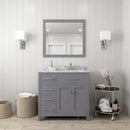 Modern Fittings Caroline Parkway 36" Single Bath Vanity with Marble Top and Round Sink Faucet