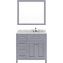 Modern Fittings Caroline Parkway 36" Single Bath Vanity with Marble Top and Round Sink