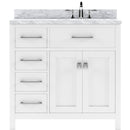 Modern Fittings Caroline Parkway 36" Single Bath Vanity with Marble Top and Round Sink