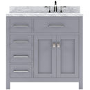 Modern Fittings Caroline Parkway 36" Single Bath Vanity with Marble Top and Square Sink