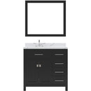 Modern Fittings Caroline Parkway 36" Single Bath Oval Vanity with Calacatta Quartz Top and Round Sink Faucet