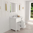 Modern Fittings Caroline Parkway 36" Single Bath Oval Vanity with Calacatta Quartz Top and Round Sink