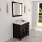 Modern Fittings Caroline Parkway 36" Single Bath Rectangular Vanity with Calacatta Quartz Top and Square Sink