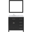 Modern Fittings Caroline Parkway 36" Single Bath Rectangular Vanity with Calacatta Quartz Top and Square Sink Faucet