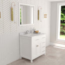 Modern Fittings Caroline Parkway 36" Single Bath Rectangular Vanity with Calacatta Quartz Top and Square Sink