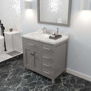 Modern Fittings Caroline Parkway 36" Single Bath Vanity with Cultured Marble Quartz Top and Round Sinks