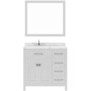 Modern Fittings Caroline Parkway 36" Single Bath Vanity with Cultured Marble Quartz Top and Round Sinks Faucet