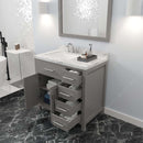 Modern Fittings Caroline Parkway 36" Single Bath Vanity with Cultured Marble Quartz Top and Square Sinks