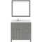 Modern Fittings Caroline Parkway 36" Single Bath Vanity with Cultured Marble Quartz Top and Square Sinks Faucet