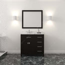 Modern Fittings Caroline Parkway 36" Single Bath Vanity with Cultured Marble Quartz Top and Square Sinks