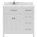 Modern Fittings Caroline Parkway 36" Single Bath Vanity with Cultured Marble Quartz Top and Square Sinks