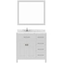 Modern Fittings Caroline Parkway 36" Single Bath Vanity with Cultured Marble Quartz Top and Square Sinks