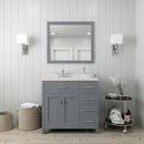 Modern Fitings Caroline Parkway 36" Single Bath Oval Vanity with Quartz Top and Round Sink