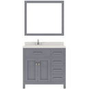 Modern Fitings Caroline Parkway 36" Single Bath Oval Vanity with Quartz Top and Round Sink