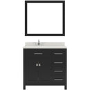 Modern Fittings Caroline Parkway 36" Single Bath Rectangular Vanity with Quartz Top and Square Sink