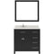 Modern Fittings Caroline Parkway 36" Single Bath Rectangular Vanity with Quartz Top and Square Sink Faucet