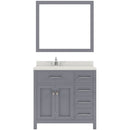 Modern Fittings Caroline Parkway 36" Single Bath Rectangular Vanity with Quartz Top and Square Sink