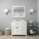 Modern Fittings Caroline Parkway 36" Single Bath Rectangular Vanity with Quartz Top and Square Sink