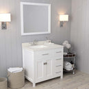 Modern Fittings Caroline Parkway 36" Single Bath Rectangular Vanity with Quartz Top and Square Sink