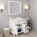 Modern Fittings Caroline Parkway 36" Single Bath Rectangular Vanity with Quartz Top and Square Sink