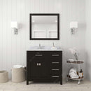 Modern Fittings Caroline Parkway 36" Single Bath Oval Vanity with Marble Top and Round Sink