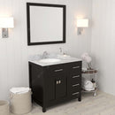 Modern Fittings Caroline Parkway 36" Single Bath Oval Vanity with Marble Top and Round Sink