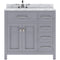 Modern Fittings Caroline Parkway 36" Single Bath Oval Vanity with Marble Top and Round Sink