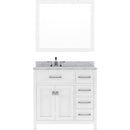 Modern Fittings Caroline Parkway 36" Single Bath Oval Vanity with Marble Top and Round Sink