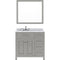 Modern Fittings Caroline Parkway 36" Single Bath Rectangular Vanity with Marble Top and Square Sink Faucet