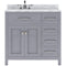 Modern Fittings Caroline Parkway 36" Single Bath Rectangular Vanity with Marble Top and Square Sink