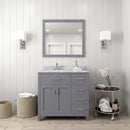 Modern Fittings Caroline Parkway 36" Single Bath Rectangular Vanity with Marble Top and Square Sink