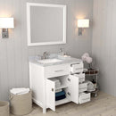 Modern Fittings Caroline Parkway 36" Single Bath Rectangular Vanity with Marble Top and Square Sink