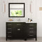 Modern Fittings Caroline Parkway 57" Single Bath Vanity with Calacatta Quartz Top and Round Sink Faucet
