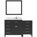 Modern Fittings Caroline Parkway 57" Single Bath Vanity with Calacatta Quartz Top and Round Sink