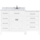 Modern Fittings Caroline Parkway 57" Single Bath Vanity with Calacatta Quartz Top and Round Sink