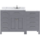 Modern Fittings Caroline Parkway 57" Single Bath Vanity with Calacatta Quartz Top and Square Sink