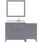 Modern Fittings Caroline Parkway 57" Single Bath Vanity with Calacatta Quartz Top and Square Sink