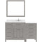 Modern Fittings Caroline Parkway 57" Single Bath Vanity with Cultured Marble Quartz Top and Round Sink