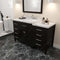 Modern Fittings Caroline Parkway 57" Single Bath Vanity with Cultured Marble Quartz Top and Round Sink Faucet