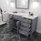 Modern Fittings Caroline Parkway 57" Single Bath Vanity with Cultured Marble Quartz Top and Round Sink